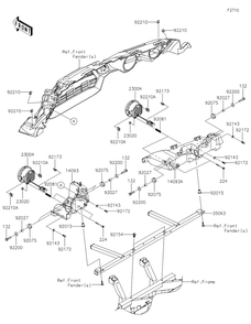Headlight Diagram and Parts List for KRF800HMFNN 2021 Kawasaki Lawn Tractor Accessories