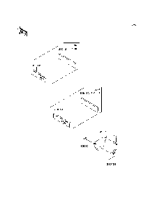 Reflectors Diagram and Parts List for KAF400B7F 2007 & Prior Kawasaki Lawn Tractor Accessories