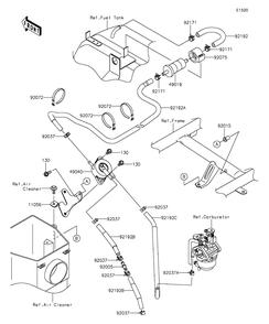 Fuel Pump Diagram and Parts List for KAF400EGF 2016 Kawasaki Lawn Tractor Accessories