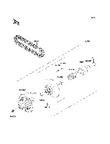 Driven Converter/Drive Belt Diagram and Parts List for KAF620G7F 2007 & Prior Kawasaki Lawn Tractor Accessories
