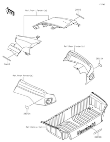 Part Location Diagram of 28012-0017 Kawasaki Reflector-Reflex, Rear Cn