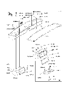 Front Box Diagram and Parts List for KAF620J7F 2007 & Prior Kawasaki Lawn Tractor Accessories
