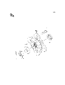 Rear Hubs/Brakes Diagram and Parts List for KRT800CFF 2015 Kawasaki Lawn Tractor Accessories