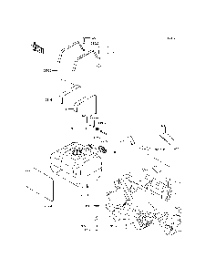 Fuel Tank Diagram and Parts List for KRF800CEF 2014 Kawasaki Lawn Tractor Accessories