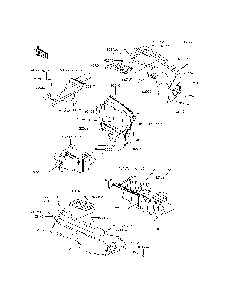 Rear Fender Diagram and Parts List for KRT800BFF 2015 Kawasaki Lawn Tractor Accessories