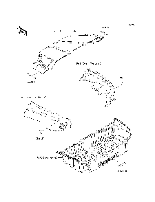 Reflectors Diagram and Parts List for KRT800BEF 2014 Kawasaki Lawn Tractor Accessories