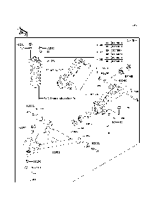 Front Suspension Diagram and Parts List for KAF620H7F 2007 & Prior Kawasaki Lawn Tractor Accessories