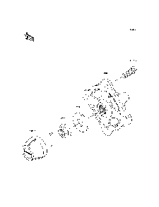 Front Hubs/Brakes Diagram and Parts List for KRF800DFF 2015 Kawasaki Lawn Tractor Accessories