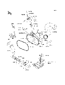 Converter Cover Diagram and Parts List for KRF750TAF 2010 Kawasaki Lawn Tractor Accessories