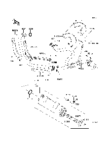 Muffler Diagram and Parts List for KRT800BEF 2014 Kawasaki Lawn Tractor Accessories