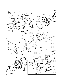 Rear Hubs/Brakes Diagram and Parts List for KAF950C7F 2007 & Prior Kawasaki Lawn Tractor Accessories