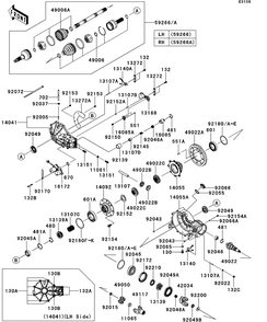 Drive Shaft-Front Diagram and Parts List for KRT750ACF 2012 Kawasaki Lawn Tractor Accessories