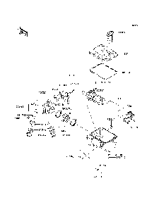 Air Cleaner Diagram and Parts List for KRF750SCSA 2012 Kawasaki Lawn Tractor Accessories