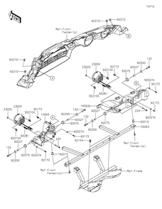 Headlight Diagram and Parts List for KRT800LPFNN 2023 Kawasaki Lawn Tractor Accessories