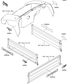 Decals(Aff) Diagram and Parts List for KAF400AFF 2015 Kawasaki Lawn Tractor Accessories