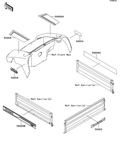 Decals(Black)(Def) Diagram and Parts List for KAF400DEF 2014 Kawasaki Lawn Tractor Accessories