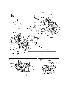 Crankcase Diagram and Parts List for KRF800DFF 2015 Kawasaki Lawn Tractor Accessories