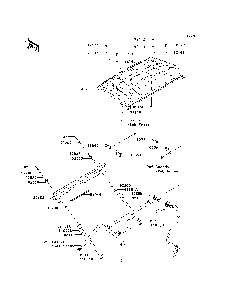 Cowling Diagram and Parts List for KRF750RDF 2013 Kawasaki Lawn Tractor Accessories