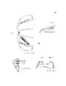 Decals Diagram and Parts List for KRT800DFF 2015 Kawasaki Lawn Tractor Accessories