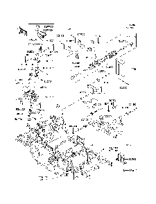 Frame Diagram and Parts List for KAF620MDF 2013 Kawasaki Lawn Tractor Accessories