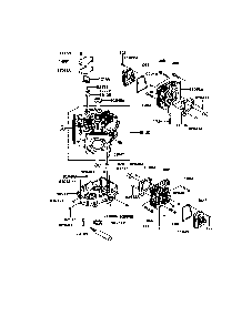 Cylinder/crankcase Diagram and Parts List for FR651V-BS31  Kawasaki Engine