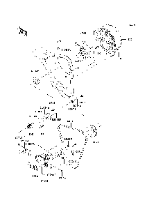 Water Pump Diagram and Parts List for KAF950D8F 2008 Kawasaki Lawn Tractor Accessories