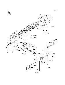 Headlight Diagram and Parts List for KAF400C7F 2007 & Prior Kawasaki Lawn Tractor Accessories