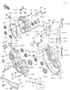 Gear Box Diagram and Parts List for KAF620XJF 2018 Kawasaki Lawn Tractor Accessories