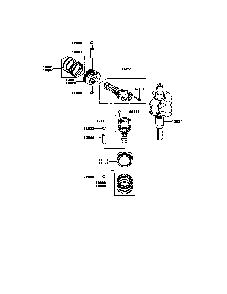 Piston/crankshaft Diagram and Parts List for FR651V-BS31  Kawasaki Engine