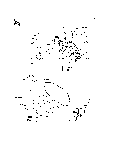 Converter Cover Diagram and Parts List for KAF620E7F 2007 & Prior Kawasaki Lawn Tractor Accessories