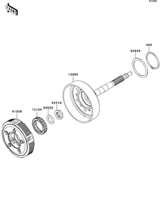 Clutch Diagram and Parts List for KRT750DCF 2012 Kawasaki Lawn Tractor Accessories