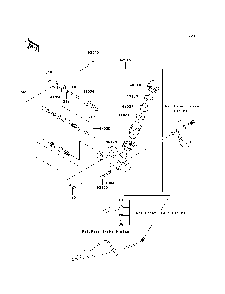 Master Cylinder Diagram and Parts List for KAF400C7F 2007 & Prior Kawasaki Lawn Tractor Accessories