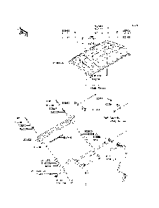 Cowling Diagram and Parts List for KRF750RCS 2012 Kawasaki Lawn Tractor Accessories
