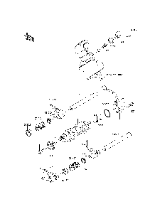 Gear Change Drum/Shift Fork Diagram and Parts List for KRF800DFF 2015 Kawasaki Lawn Tractor Accessories