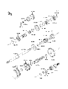 Transmission Diagram and Parts List for KAF620K7F 2007 & Prior Kawasaki Lawn Tractor Accessories