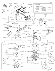 Part Location Diagram of 26031-2431 Kawasaki Harness, Sub, Tail Lamp