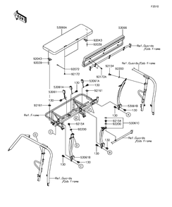 Seat Diagram and Parts List for KAF820GHF 2017 Kawasaki Lawn Tractor Accessories