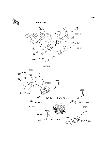 Engine Mount Diagram and Parts List for KAF620K7F 2007 & Prior Kawasaki Lawn Tractor Accessories