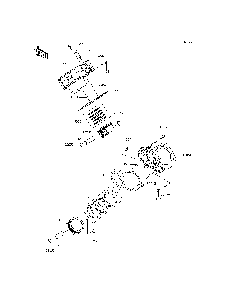 Cylinder/Piston Diagram and Parts List for KRF800DFF 2015 Kawasaki Lawn Tractor Accessories