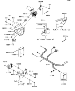 Part Location Diagram of 11056-1416 Kawasaki Bracket, Eps Actuator