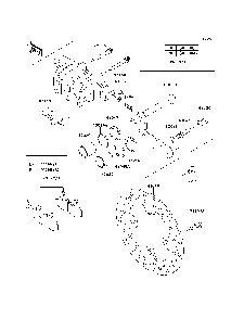 Front Brake Diagram and Parts List for KRF750RDF 2013 Kawasaki Lawn Tractor Accessories