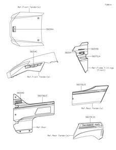 Decals(Black)(Fhf) Diagram and Parts List for KRF800FHF 2017 Kawasaki Lawn Tractor Accessories