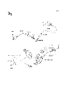 Ignition System Diagram and Parts List for KRF750TAF 2010 Kawasaki Lawn Tractor Accessories