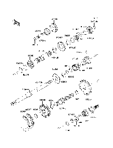 Transmission Diagram and Parts List for KAF620E7F 2007 & Prior Kawasaki Lawn Tractor Accessories