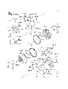 Front Hubs/Brakes Diagram and Parts List for KAF400C7F 2007 & Prior Kawasaki Lawn Tractor Accessories