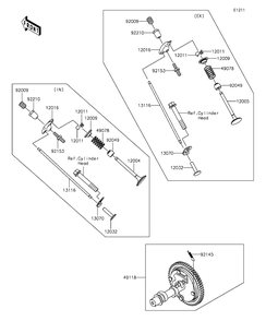 Valve Diagram and Parts List for KAF400AGF 2016 Kawasaki Lawn Tractor Accessories