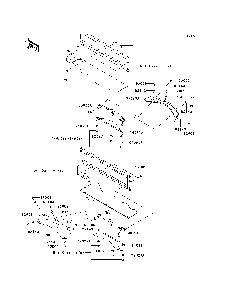 Rear Fender Diagram and Parts List for KAF620MDF 2013 Kawasaki Lawn Tractor Accessories