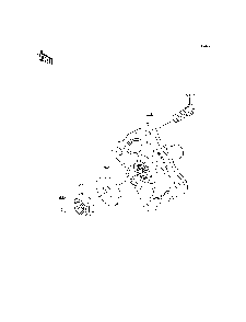 Front Hubs/Brakes Diagram and Parts List for KRT800CFF 2015 Kawasaki Lawn Tractor Accessories