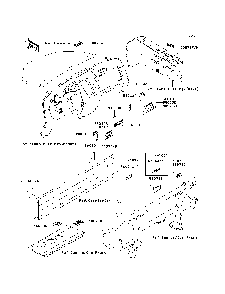 Labels Diagram and Parts List for KAF400B7F 2007 & Prior Kawasaki Lawn Tractor Accessories