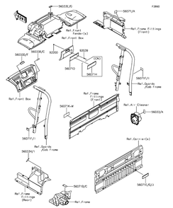 Part Location Diagram of 56071-0511 Kawasaki Label-Warning, Cargo Capa.